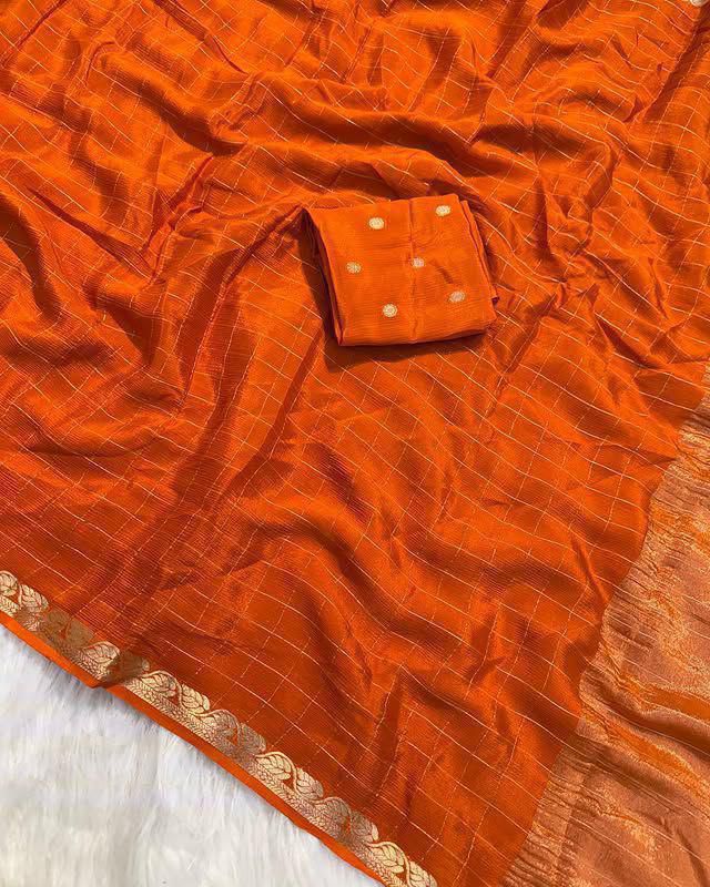 Viscose Georgette Saree with Blouse