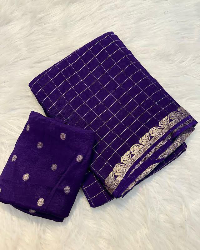Viscose Georgette Saree with Blouse