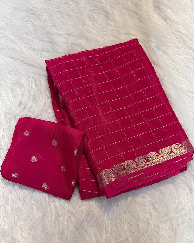 Viscose Georgette Saree with Blouse