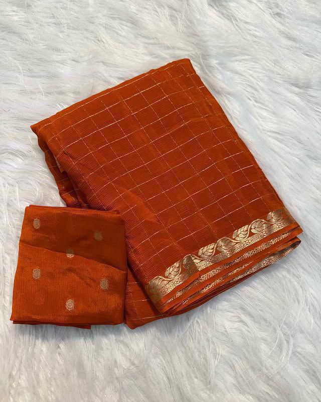 Viscose Georgette Saree with Blouse