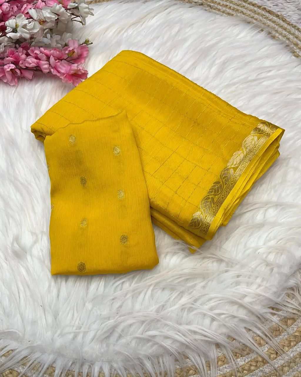 Viscose Georgette Saree with Blouse
