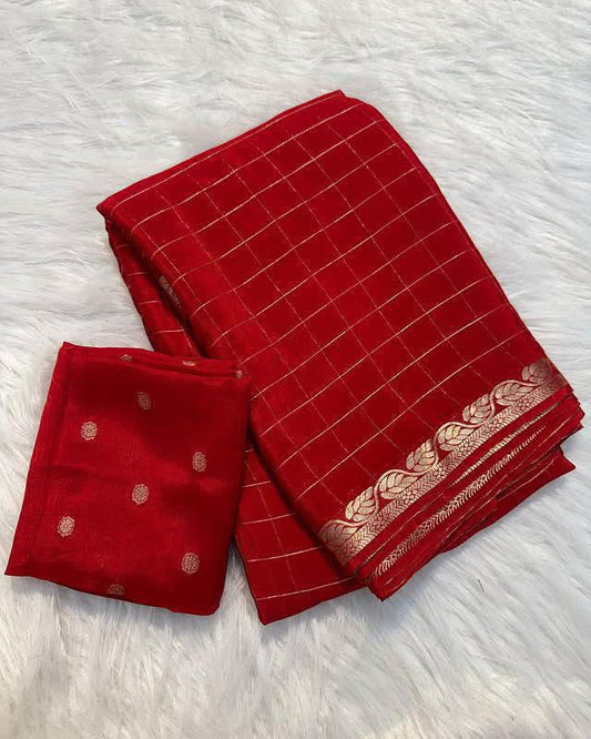 Viscose Georgette Saree with Blouse
