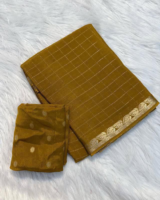 Viscose Georgette Saree with Blouse